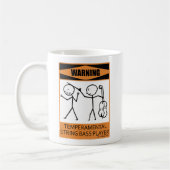 Warnung Temperamentvolle String Bass Player Kaffee Kaffeetasse (Links)