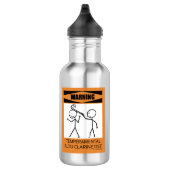 Warnung! Temperamentvoller Alto Klarinettenspieler Edelstahlflasche (Rechts)