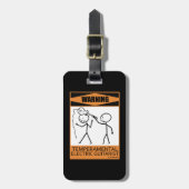 Warnung! Temperamentvoller elektrischer Gitarrensp Gepäckanhänger (Vorderseite vertikal)