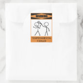 Warnung: Temperamentvoller Geiger Runder Aufkleber (Tasche)