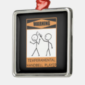Warnung! Temperamentvoller Handbell-Player! Ornament Aus Metall (Links)