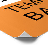 Warnung: Temperamentvolles Bass Player Poster (Ecke)