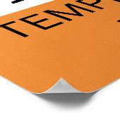 Warnung: Temperamentvolles Drummer-Poster Poster (Ecke)