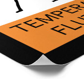 Warnung: Temperamentvolles Flute Player Poster (Ecke)