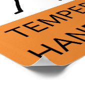 Warnung: Temperamentvolles Handbell Player Poster (Ecke)