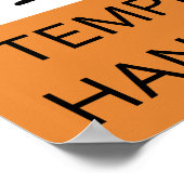 Warnung: Temperamentvolles Handbell Player Poster (Ecke)