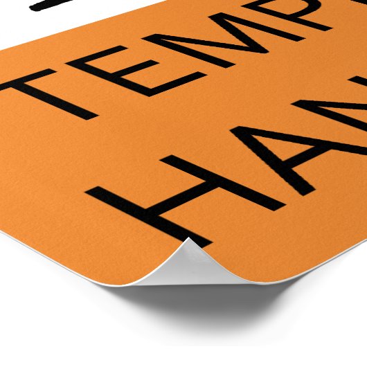 Warnung: Temperamentvolles Handbell Player Poster (Ecke)