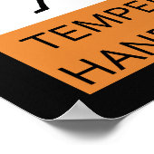 Warnung: Temperamentvolles Handbell Player Poster (Ecke)