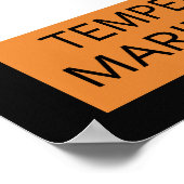 Warnung: Temperamentvolles Marimba Player Poster (Ecke)