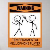 Warnung: Temperamentvolles Mellophone Player Poste Poster (Vorne)