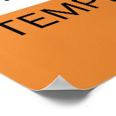 Warnung: Temperamentvolles Oboist-Poster Poster (Ecke)