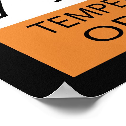 Warnung: Temperamentvolles Organistenposter Poster (Ecke)