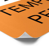 Warnung temperamentvolles Percussionist Poster (Ecke)