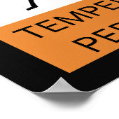 Warnung temperamentvolles Percussionist Poster (Ecke)