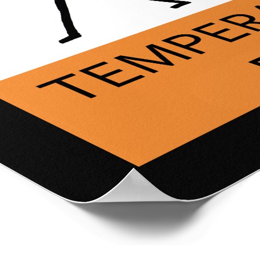 Warnung: Temperamentvolles Poster (Ecke)