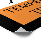 Warnung: Temperamentvolles Poster (Ecke)
