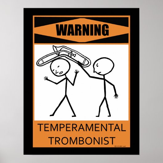 Warnung: Temperamentvolles Poster (Vorne)