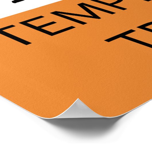 Warnung: Temperamentvolles Poster (Ecke)