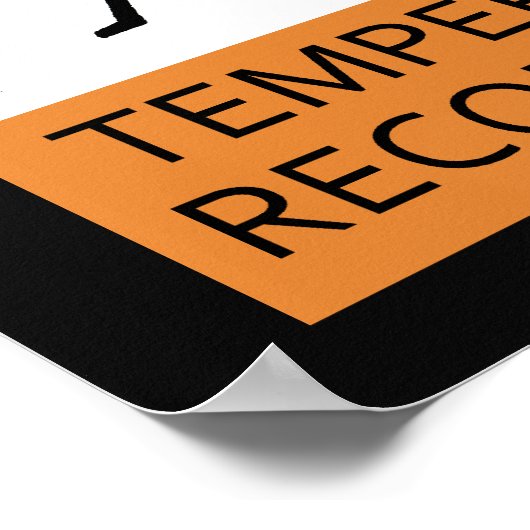 Warnung: Temperamentvolles Rekorder-Player-Poster Poster (Ecke)