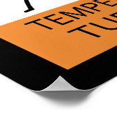 Warnung: Temperamentvolles Tuba Player Poster (Ecke)