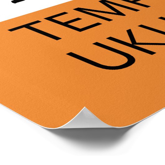 Warnung: Temperamentvolles Ukulele Player Poster (Ecke)