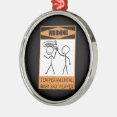 Warnung! Temperfundamental Bari Sax Player Ornament Aus Metall (Links)