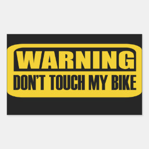 Warnung Touch mein Fahrrad nicht Rechteckiger Aufkleber