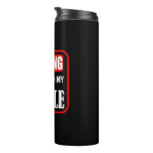 Warnung Touch meine Flasche nicht (Nach rechts gedreht)