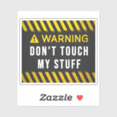 Warnung Touch mir nichts Aufkleber (Blatt)