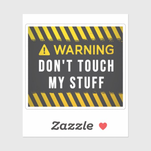 Warnung Touch mir nichts Aufkleber (Blatt)