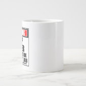 Warnung Treppenstube schwer am Arbeitsplatz stören Jumbo-Tasse (Vorderseite)