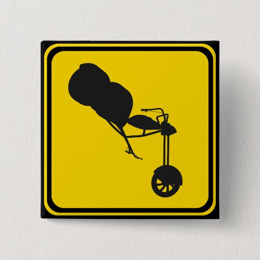 Warnung, Trikes Xing! Button (Vorderseite)
