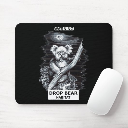 Warnung: Tropfen-Bärn-Lebensraum Mousepad (Mit Mouse)