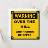 Warnung über den Hügel und Schnelligkeit Karte (Vorderseite/Rückseite Beispiel)