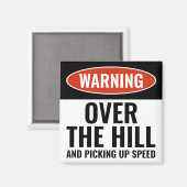 Warnung über den Hügel und schnuppern Spaß Magnet (Vorderseite/Rückseite)