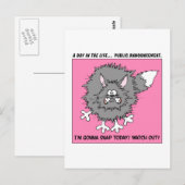Warnung Über die Aushärtung der Katze Postkarte (Vorne/Hinten)