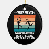 WARNUNG, um Verletzungen zu vermeiden, sag mir nic Keramik Ornament (Links)