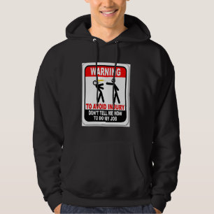 Warnung! Um Verletzungen zu vermeiden, sage mir ni Hoodie