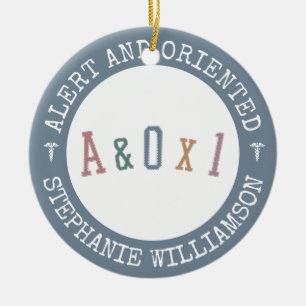 Warnung und Orientierung an Person A&OX1 Krankenve Keramik Ornament