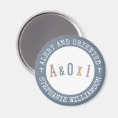 Warnung und Orientierung an Person A&OX1 Krankenve Magnet (Vorderseite/Rückseite)