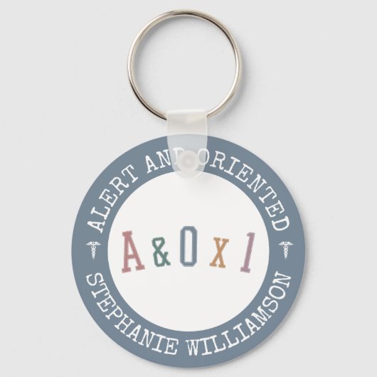 Warnung und Orientierung an Person A&OX1 Krankenve Schlüsselanhänger (Vorderseite)