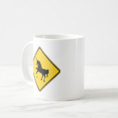 Warnung Unicorns Tasse (Vorderseite Links)