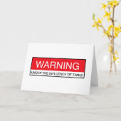 Warnung unter Einfluss von Zwillingen Karte (Gelbe Blume)