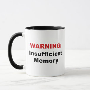 Warnung: Unzureichende Memory-Coffee-Tasse Tasse