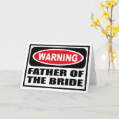 Warnung VATER DER BRIDE-Grußkarte Karte (Gelbe Blume)
