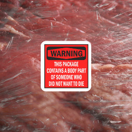 Warnung, Veganer Aktivismus als Paket Quadratischer Aufkleber