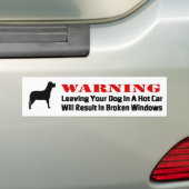 Warnung Verlassend Hund in Auto-Windows wird unter Autoaufkleber (Auf Auto)