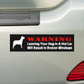 Warnung Verlassend Hund in Auto-Windows wird unter Autoaufkleber (Auf Auto)