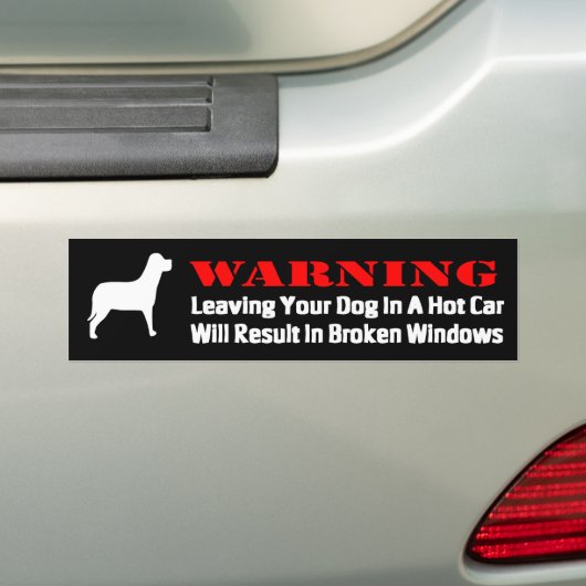 Warnung Verlassend Hund in Auto-Windows wird unter Autoaufkleber (Auf Auto)