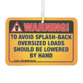 WARNUNG - Vermeiden Sie den Splash-Back Badezimmer Autolufterfrischer (Rückseite)